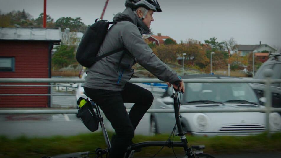 Mats Eriksson på vikcykel