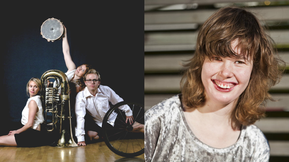 För 20-åriga Kajsa Karlsson blev Relaxed Performance chansen att ta del av kulturlivet för första gången. Foto föreställning: Marc Feklistoff. Foto Kajsa: Patrik Bergenstav.