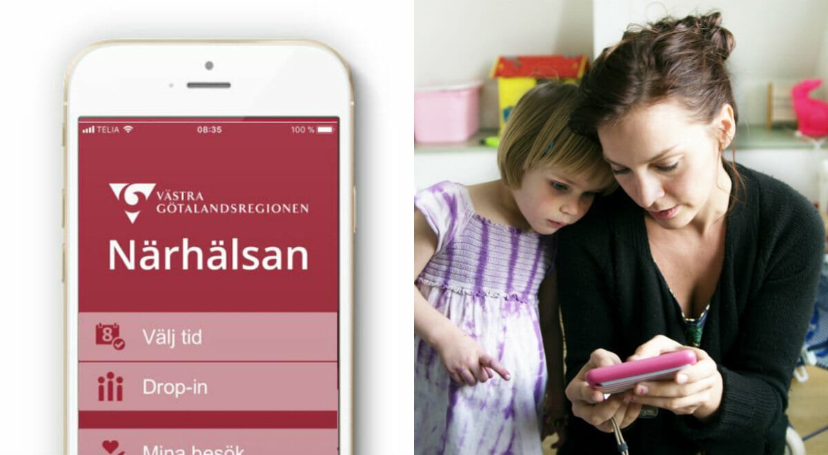 Närhälsan Online i mobilen