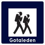 Vandringsskylt för Gotaleden.