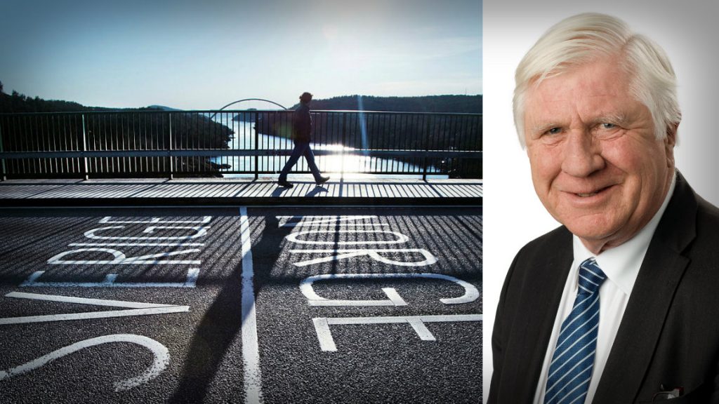 Bild på gränsen Sverige/Norge samt Johnny Magnusson, regionstyrelsens ordförande i VGR