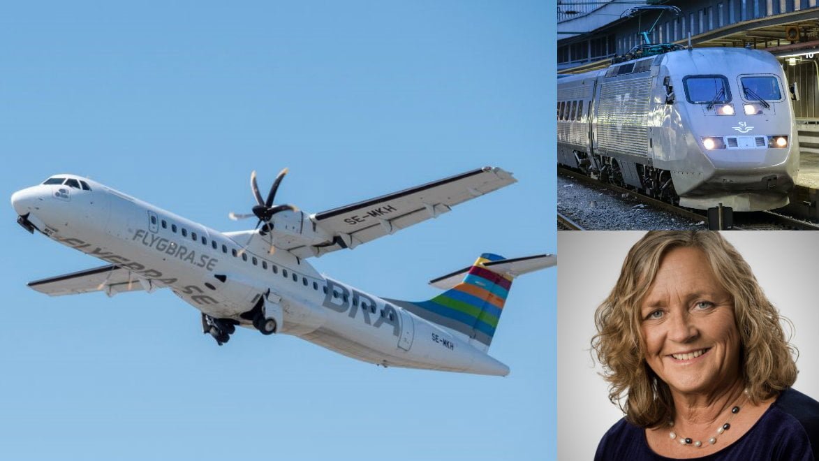 Inrikesflyg, SJ-tåg och personaldirektör Marina Olsson