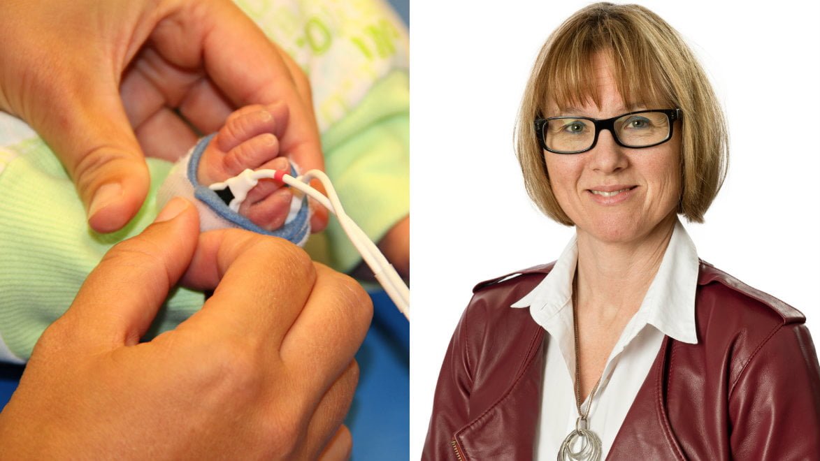 Barnfot och Anne de-Wahl Granelli.