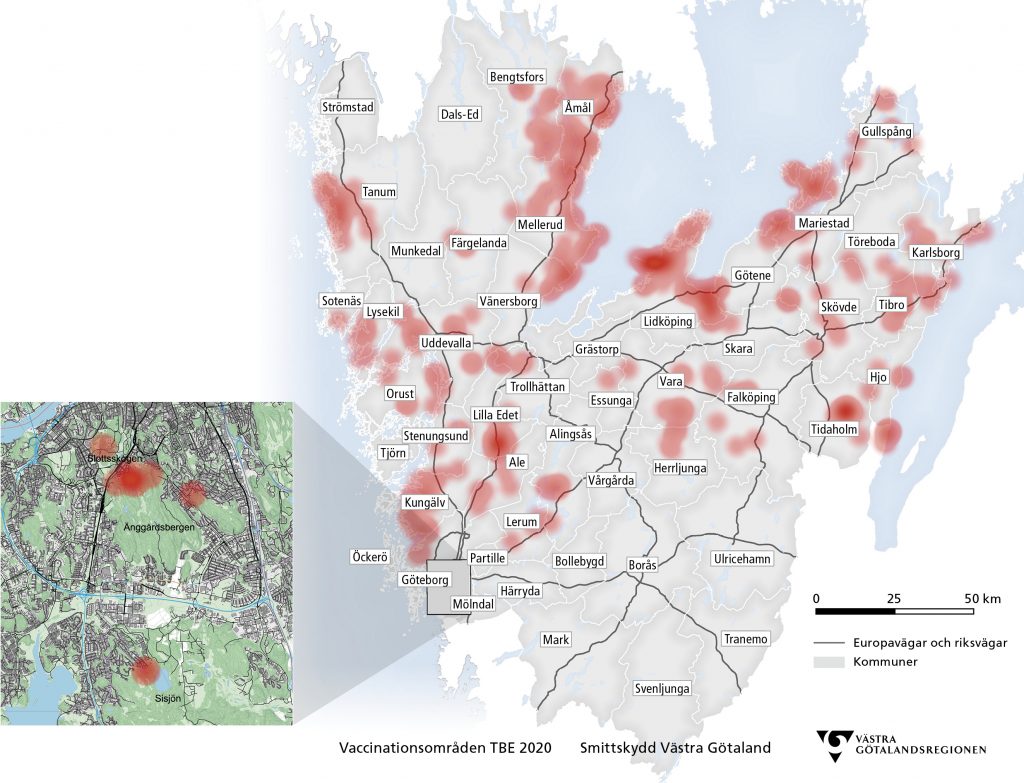 TBE-karta Västra Götaland