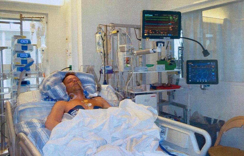 Mattias låg nedsövd i sex dagar efter hjärtstoppet. När han vaknade hade han ingen aning om vad som hade hänt.