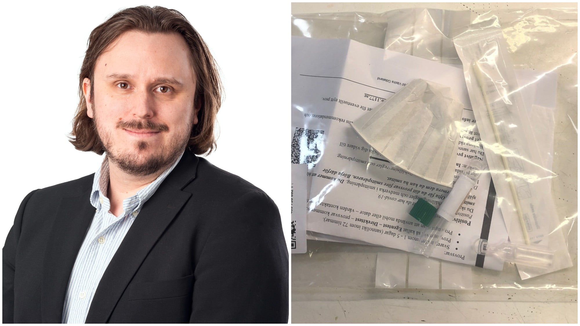 Per Sikorra och ett provtagningskit