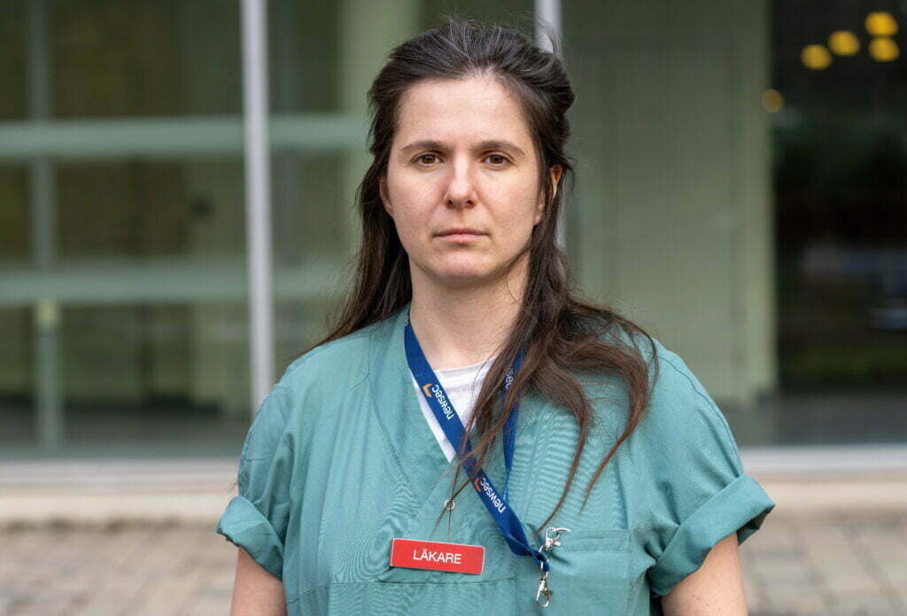 Vi kan alla vara Ukraina", säger ST-läkaren Katja Blagodyr som själv är född i Ukraina. Bild: Johanna Ewald St Michaels.