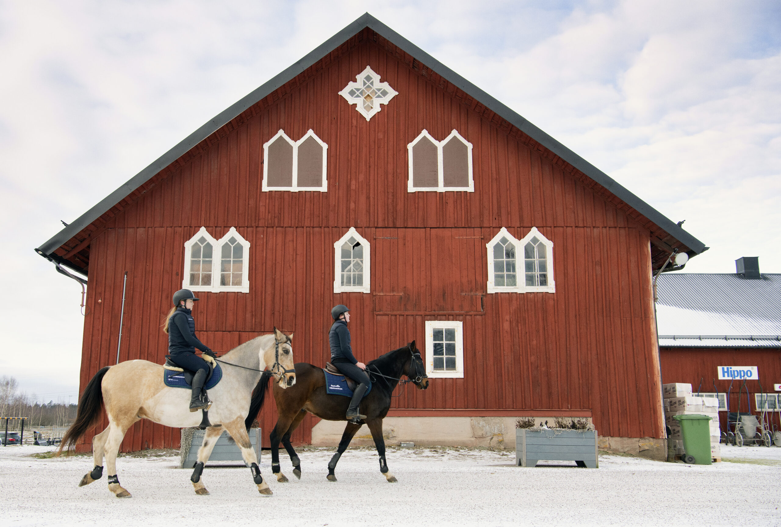 Line Ljung Persson med Castello och Alice Engstad med Mc Cloud.